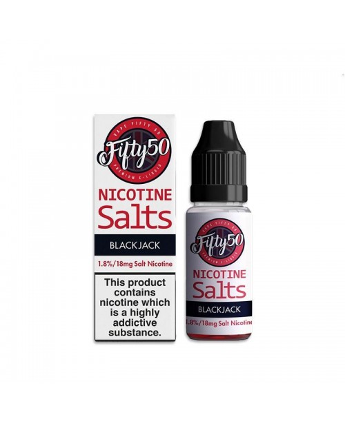 BLACK JACK NICOTINE SALT E-LIQUID BY FIFTY50 SALTS