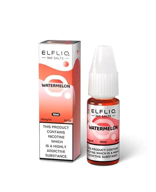 WATERMELON NICOTINE SALT E-LIQUID BY ELFLIQ - ELFB...