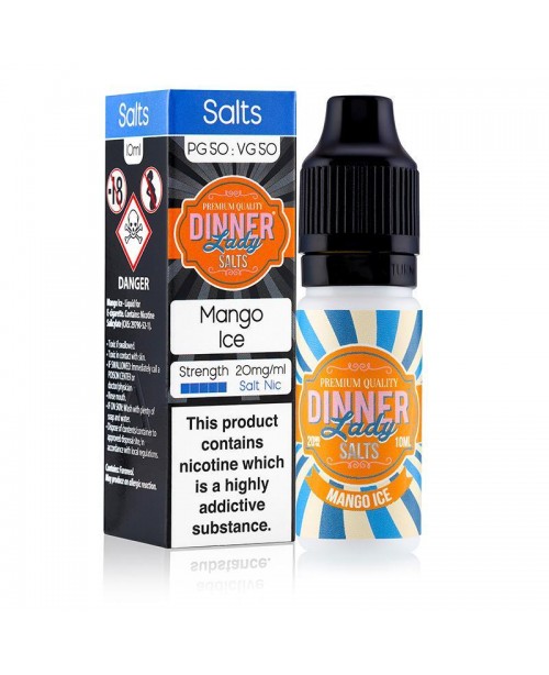 MANGO ICE NICOTINE SALT E-LIQUID BY DINNER LADY SA...