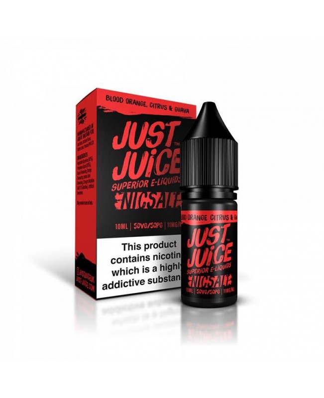 BLOOD ORANGE CITRUS & GUAVA NICOTINE SALT E-LIQUID BY JUST JUICE NICSALT