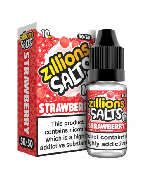 STRAWBERRY ZILLIONS NICOTINE SALT E-LIQUID BY ZILL...