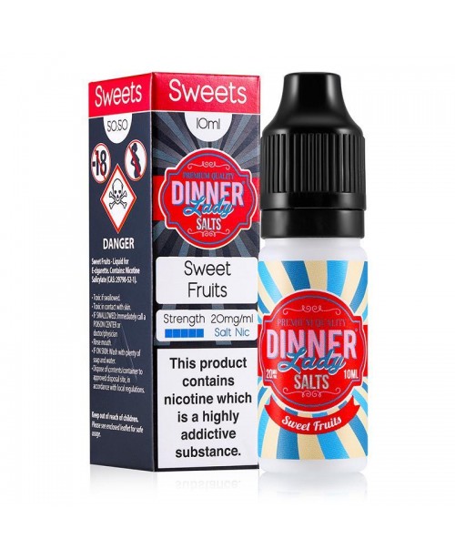 SWEET FRUITS NICOTINE SALT E-LIQUID BY DINNER LADY...