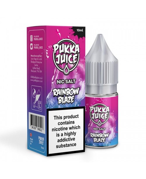 RAINBOW BLAZE BY PUKKA JUICE NIC SALT E-LIQUID