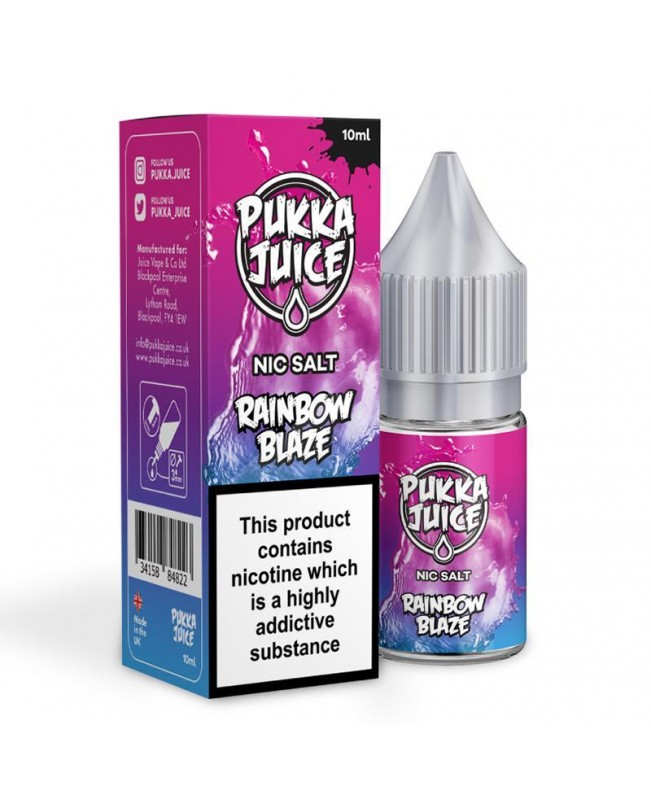 RAINBOW BLAZE BY PUKKA JUICE NIC SALT E-LIQUID