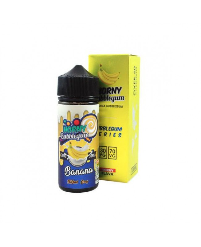 BANANA BUBBLEGUM E LIQUID BY HORNY FLAVA 100ML 70VG