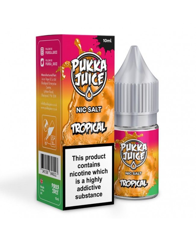 TROPICAL BY PUKKA JUICE NIC SALT E-LIQUID