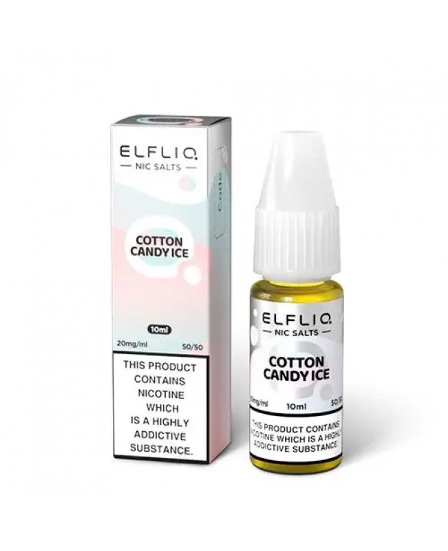 COTTON CANDY ICE NICOTINE SALT E-LIQUID BY ELFLIQ - ELFBAR