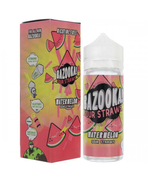 WATERMELON  SOUR STRAWS E-LIQUID BY BAZOOKA 100ML ...