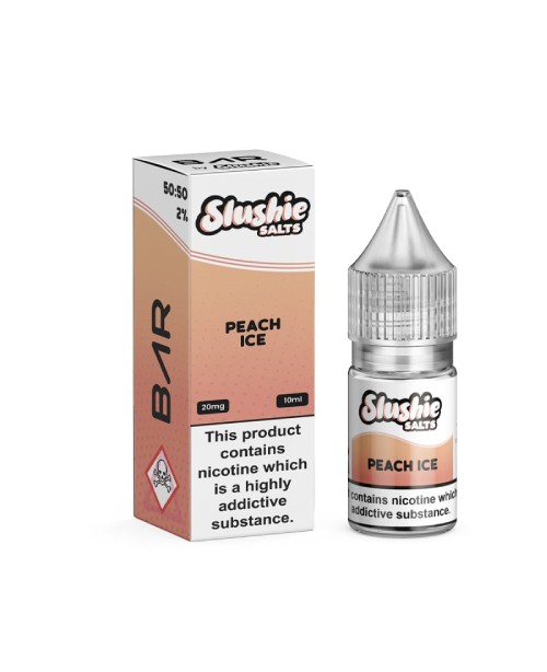 PEACH ICE NICOTINE BAR SALT E LIQUID BAR BY SLUSHI...