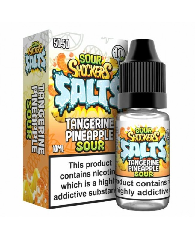 TANGERINE PINEAPPLE SOURS NICOTINE SALT E-LIQUID BY SOUR SHOCKERS