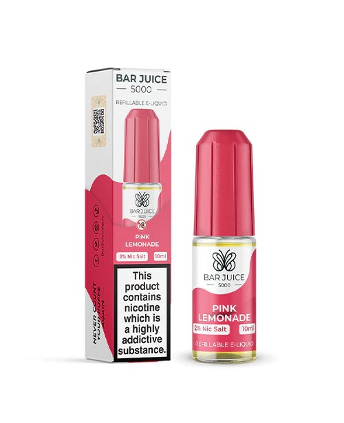 PINK LEMONADE NICOTINE SALT E-LIQUID BY BAR JUICE ...