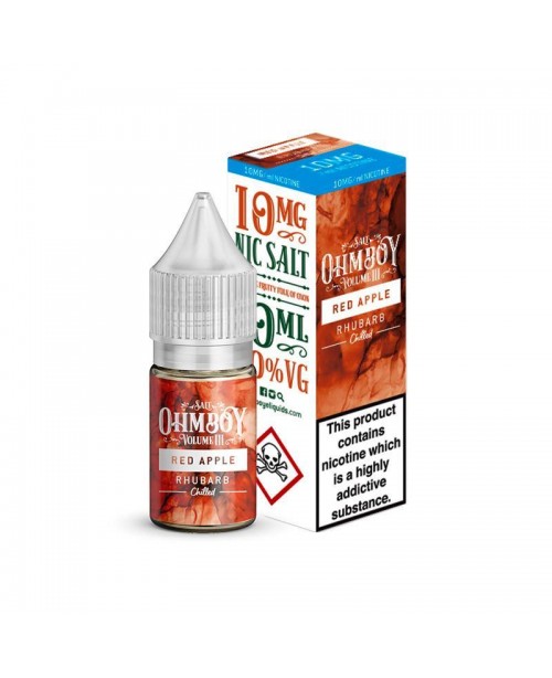 RED APPLE NICOTINE SALT E-LIQUID BY OHM BOY VOLUME...