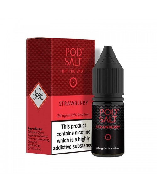 STRAWBERRY NICOTINE SALT E-LIQUID BY POD SALT CORE...