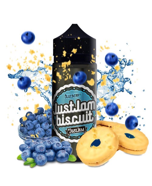 BLUEBERRY E LIQUID BY JUST JAM - BISCUIT 100ML 80V...