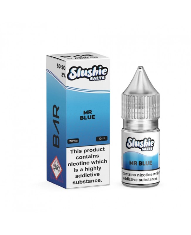 MR BLUE NICOTINE BAR SALT E LIQUID BAR BY SLUSHIE 10ML 50VG