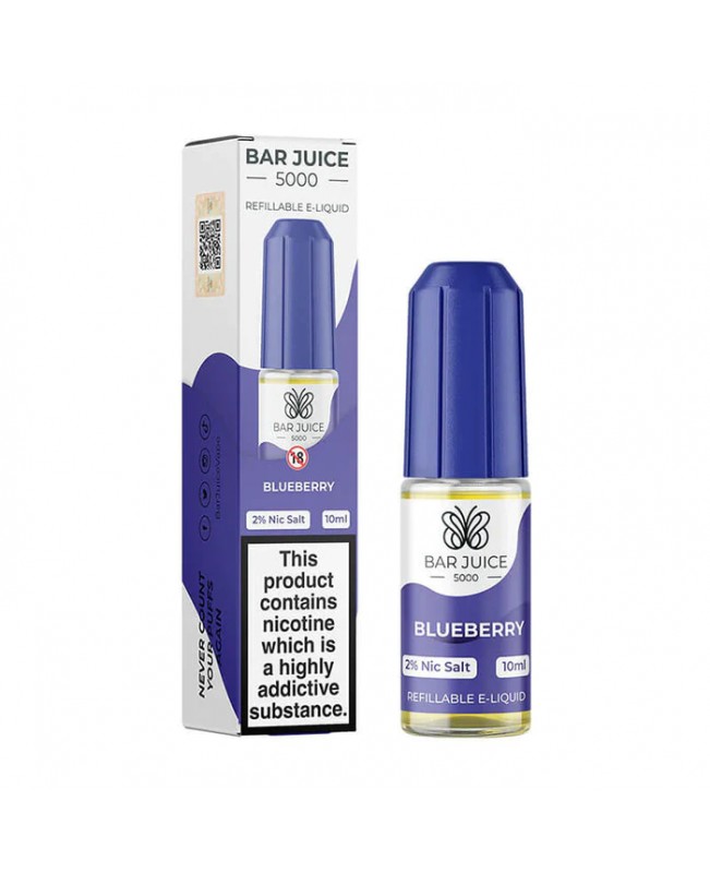 BLUEBERRY NICOTINE SALT E-LIQUID BY BAR JUICE 5000