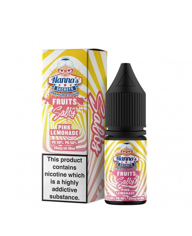 PINK LEMONADE NICOTINE SALT E-LIQUIDS BY NANNA'S SECRET FRUITS SALTY