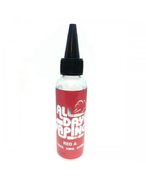 RED A E LIQUID BY ALL DAY VAPING 50ML 70VG