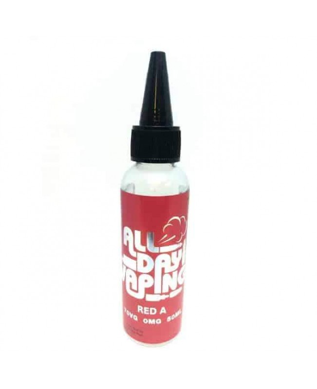 RED A E LIQUID BY ALL DAY VAPING 50ML 70VG