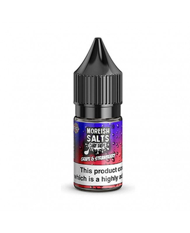 GRAPE & STRAWBERRY CANDY DROPS NICOTINE SALT E-LIQUID BY MOREISH SALTS