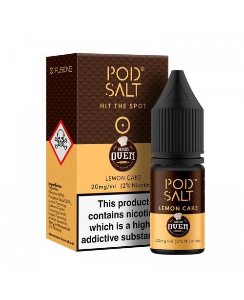 LEMON CAKE NICOTINE SALT E-LIQUID BY POD SALT FUSI...