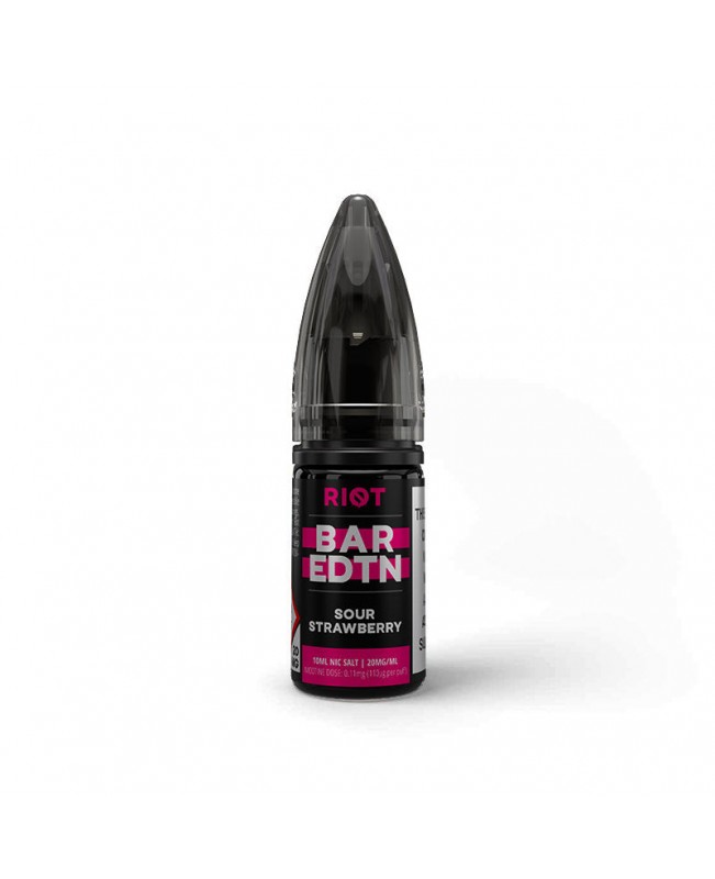 SOUR STRAWBERRY RIOT BAR EDTN NICOTINE SALT E-LIQUID BY RIOT SQUAD