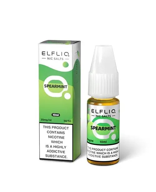 SPEARMINT NICOTINE SALT E-LIQUID BY ELFLIQ - ELFBA...