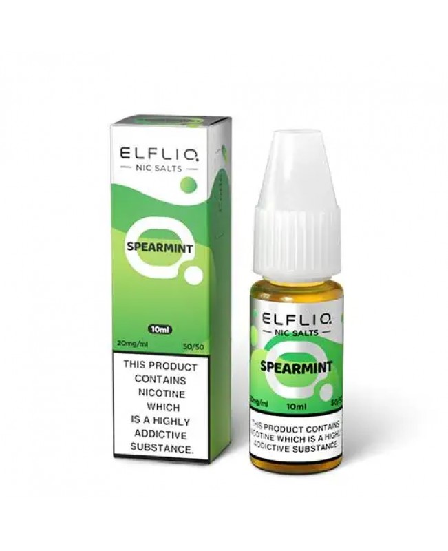 SPEARMINT NICOTINE SALT E-LIQUID BY ELFLIQ - ELFBAR