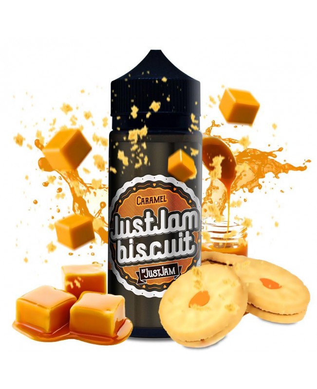 CARAMEL E LIQUID BY JUST JAM - BISCUIT 100ML 80VG