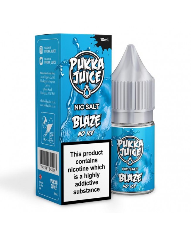 BLAZE NO ICE BY PUKKA JUICE NIC SALT E-LIQUID