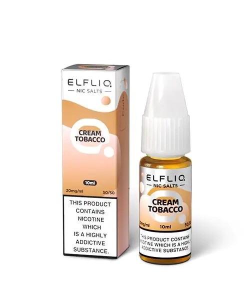 CREAM TOBACCO NICOTINE SALT E-LIQUID BY ELFLIQ - E...