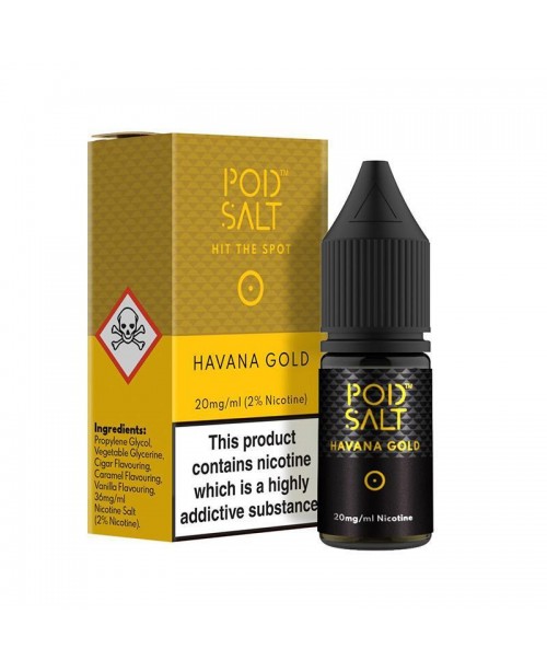 HAVANA GOLD NICOTINE SALT E-LIQUID BY POD SALT COR...