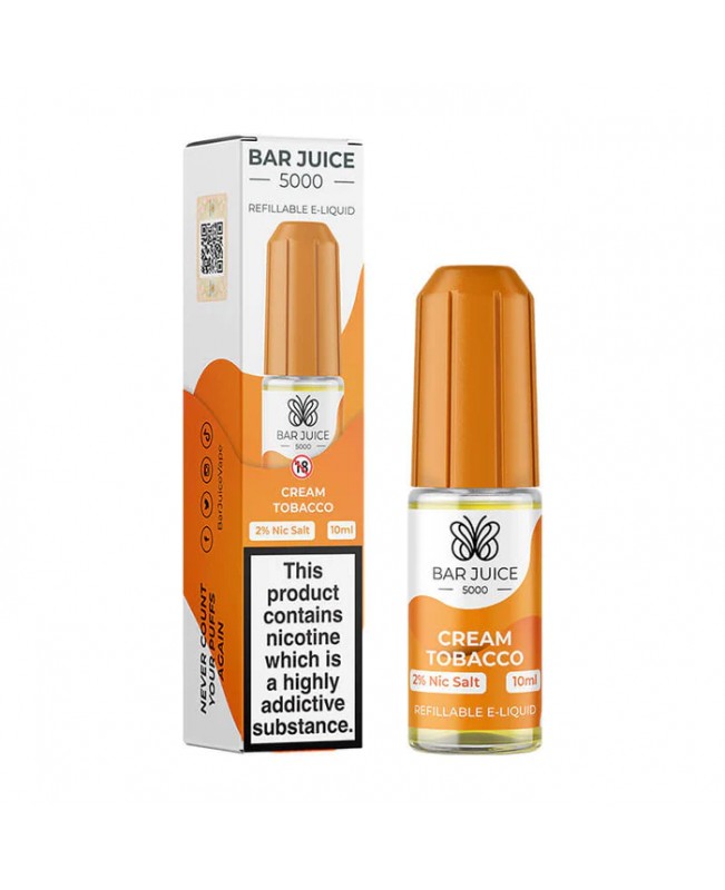 CREAM TOBACCO NICOTINE SALT E-LIQUID BY BAR JUICE 5000