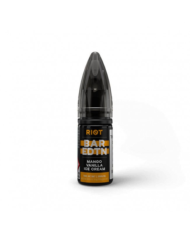 MANGO VANILLA ICE CREAM RIOT BAR EDTN NICOTINE SALT E-LIQUID BY RIOT SQUAD