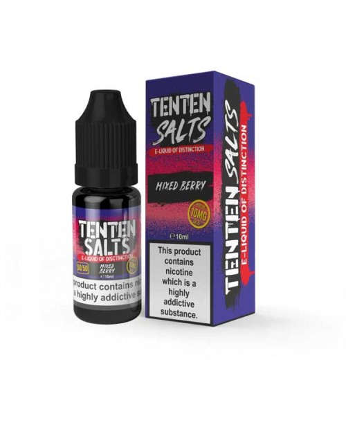 MIXED BERRIES NICOTINE SALT E-LIQUID BY TENTEN