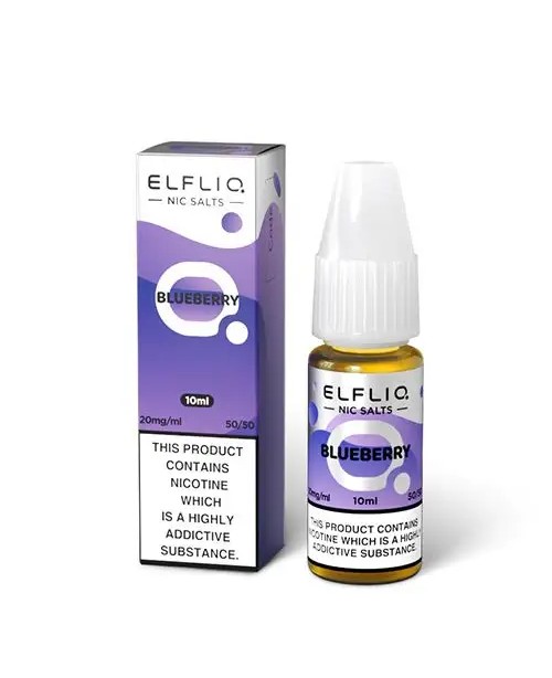 BLUEBERRY NICOTINE SALT E-LIQUID BY ELFLIQ - ELFBA...