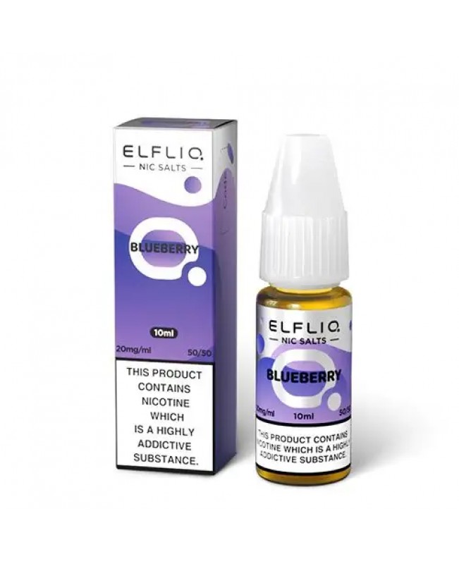 BLUEBERRY NICOTINE SALT E-LIQUID BY ELFLIQ - ELFBAR