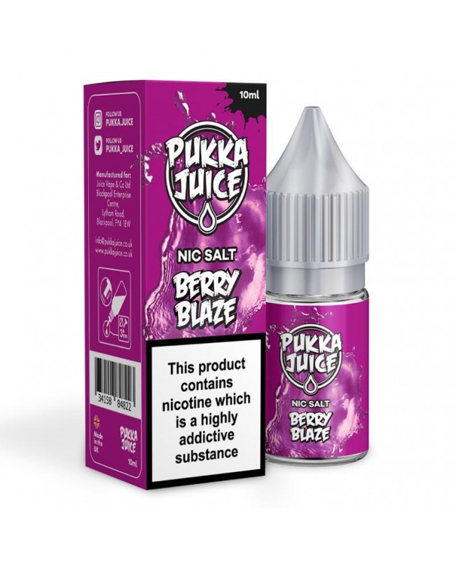 BERRY BLAZE NICOTINE SALT E-LIQUID BY PUKKA JUICE