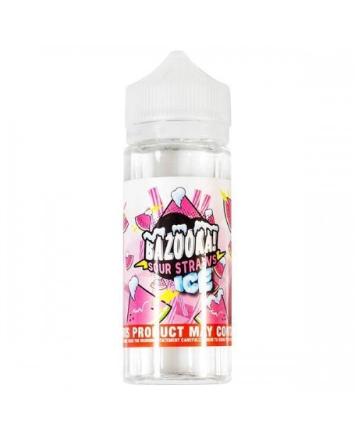 WATERMELON  ICE SOUR STRAWS E-LIQUID BY BAZOOKA 10...