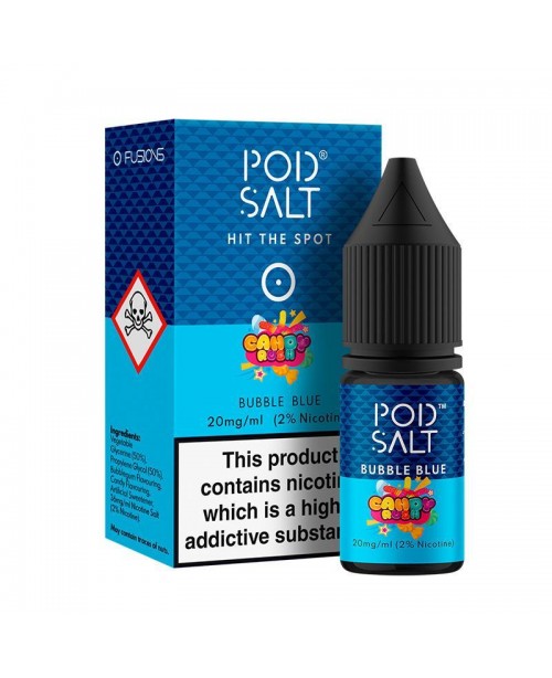 BUBBLE BLUE NICOTINE SALT E-LIQUID BY POD SALT FUS...