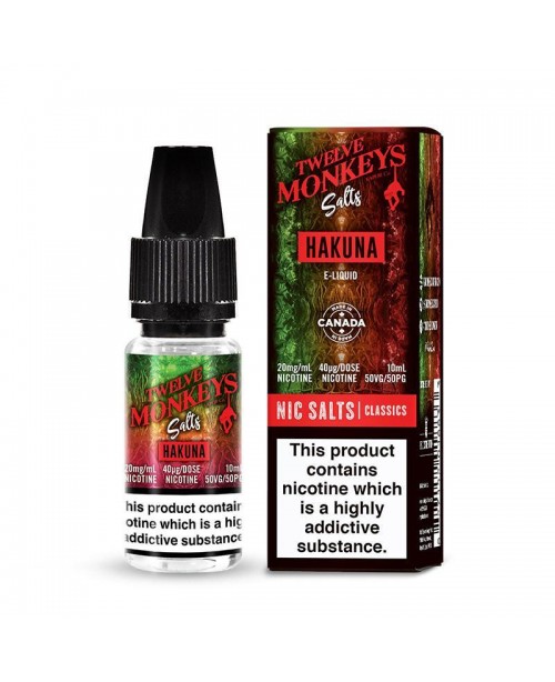 HAKUNA NICOTINE SALT E-LIQUID BY TWELVE MONKEYS SA...