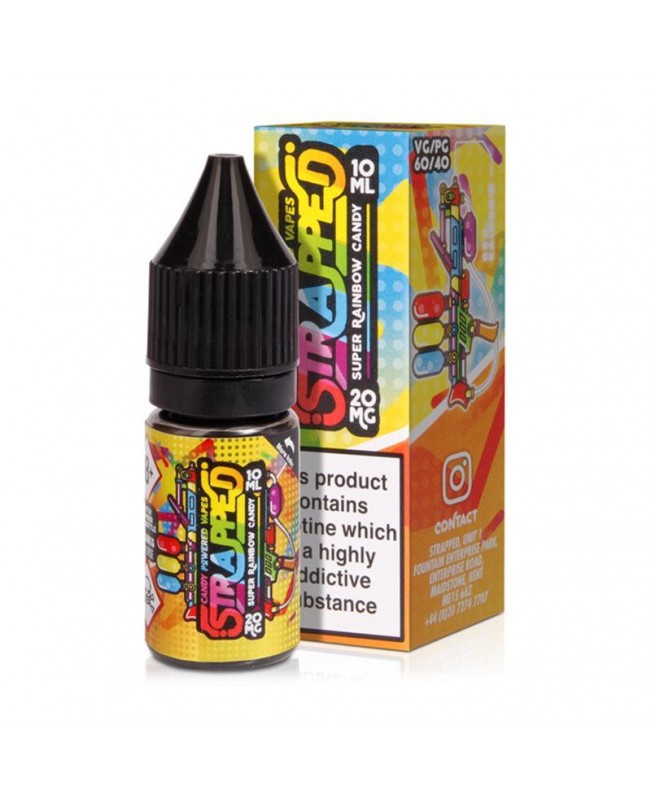 SUPER RAINBOW CANDY NIC SALT E-LIQUID BY STRAPPED