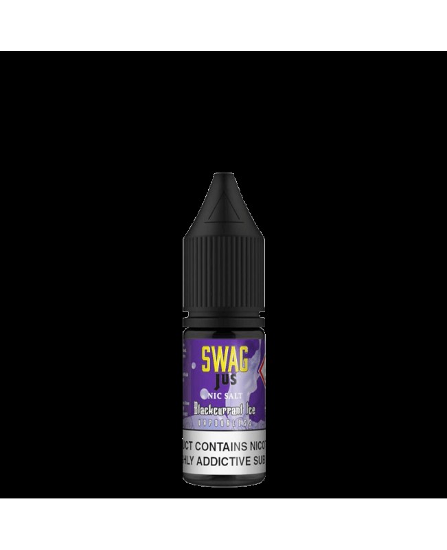 BLACKCURRANT ICE VAPORLESS NICOTINE SALT E-LIQUID BY SWAG JUS NICSALT