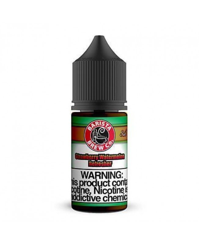 STRAWBERRY WATERMELON REFRESHER NICOTINE SALT E-LIQUID BY BARISTA BREW CO.