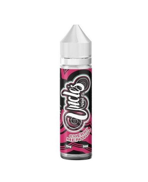 CHERRY MENTHOL E LIQUID BY UNCLES VAPE CO 50ML 70V...