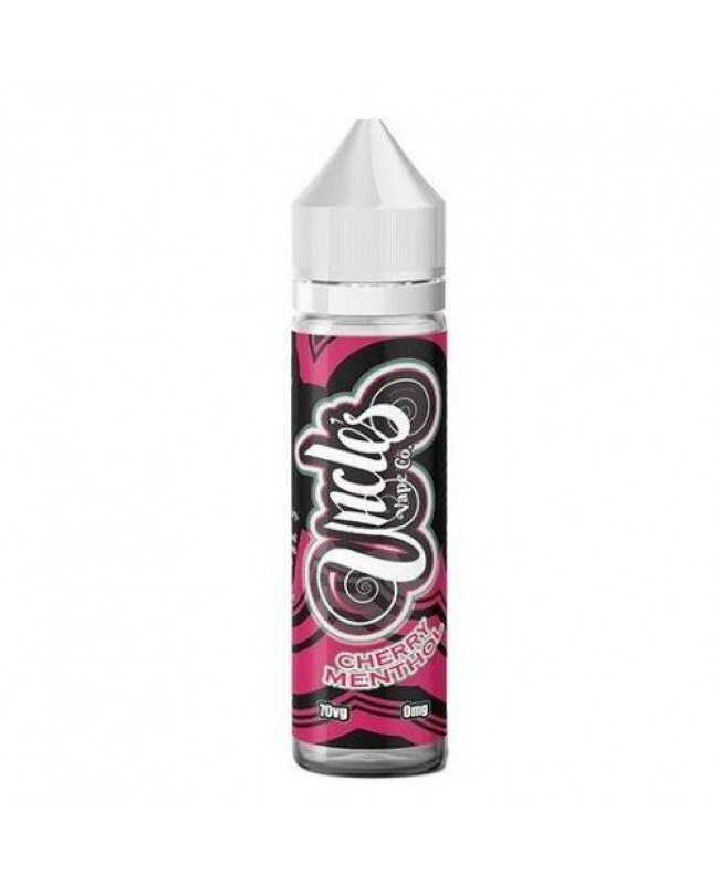 CHERRY MENTHOL E LIQUID BY UNCLES VAPE CO 50ML 70VG