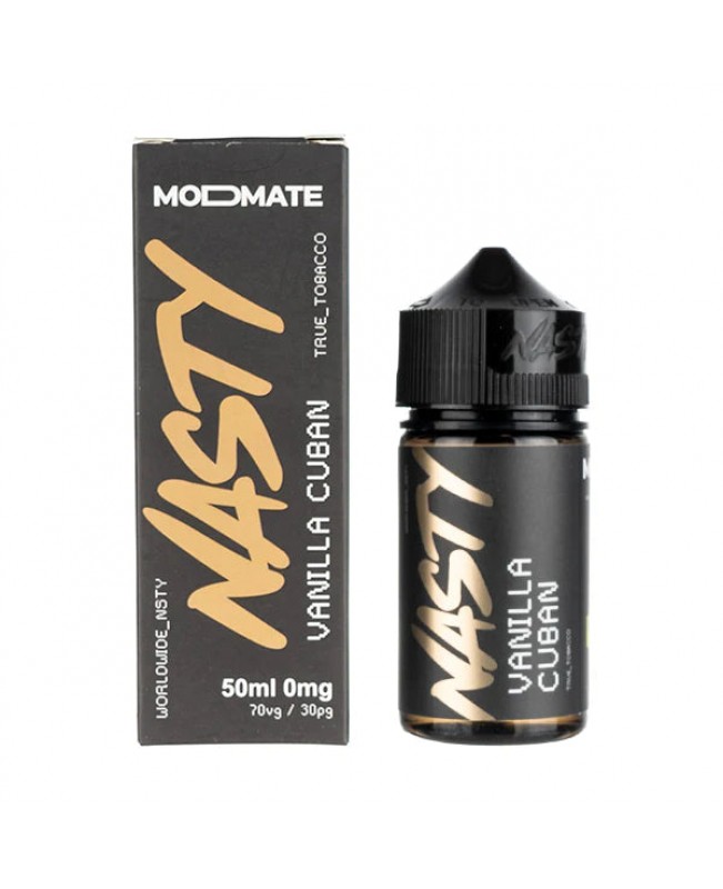 VANILLA CUBAN E LIQUID BY NASTY JUICE MODMATE - SHORTFILL 50ML 70VG