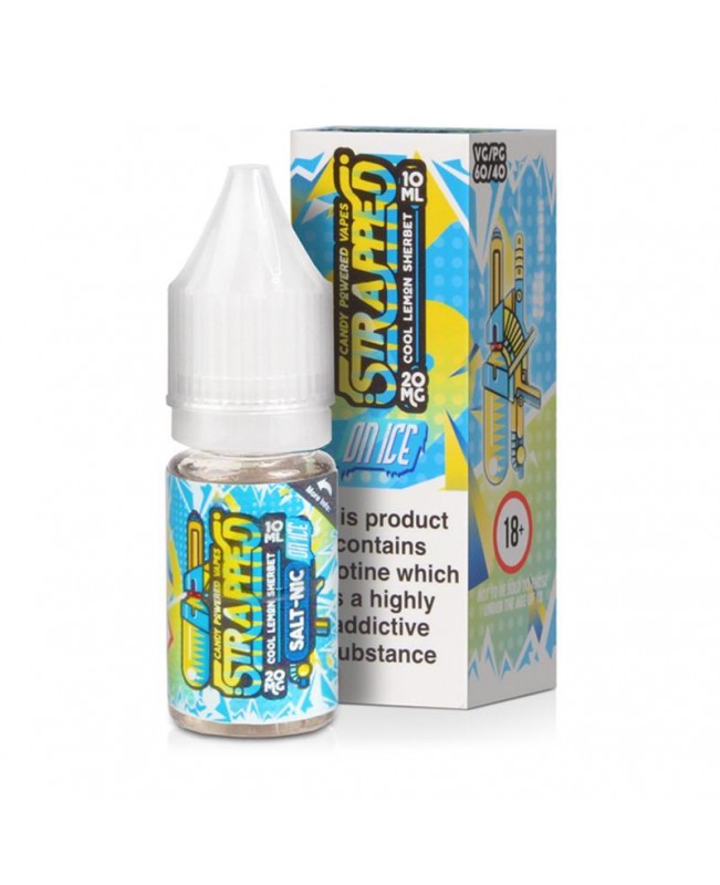 COOL LEMON SHERBET ON ICE NICOTINE SALT E-LIQUID BY STRAPPED