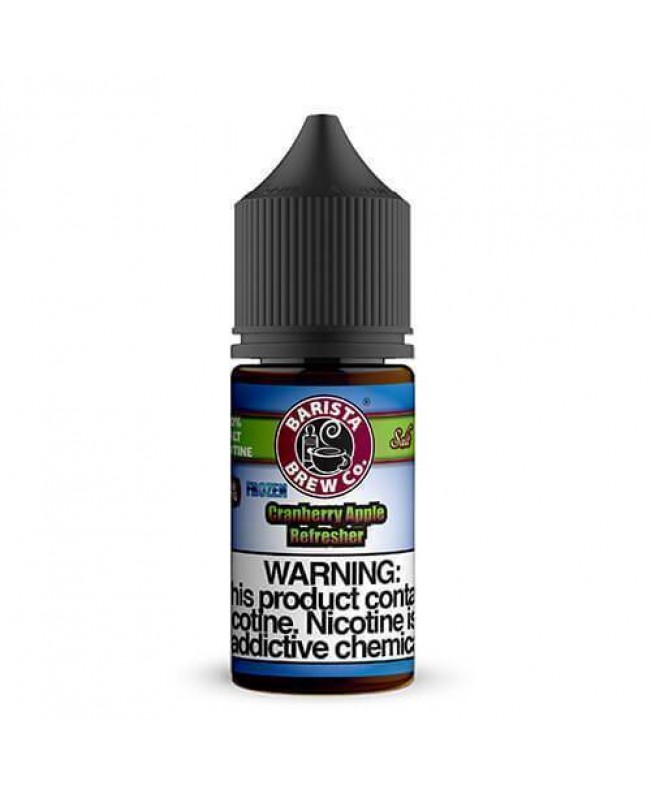 FROZEN CRANBERRY APPLE REFRESHER NICOTINE SALT E-LIQUID BY BARISTA BREW CO.