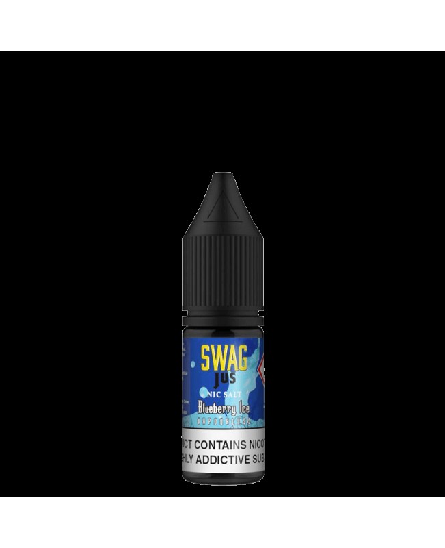 BLUEBERRY ICE VAPORLESS NICOTINE SALT E-LIQUID BY SWAG JUS NICSALT